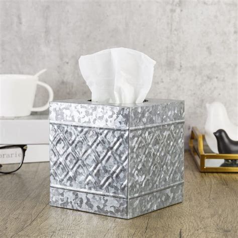 metallic tissue box|galvanized tissue box cover.